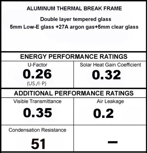 108" x 80" Aluminum Sliding Door