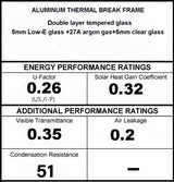 60" x 96" Aluminum Sliding Door