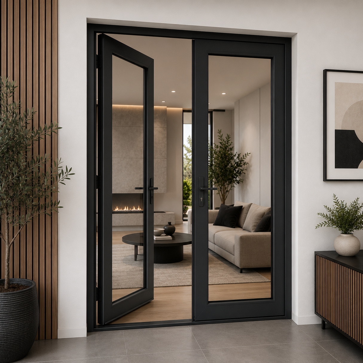 60" x 80" Aluminum French Door