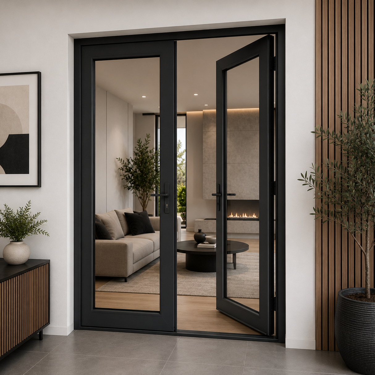 60" x 80" Aluminum French Door