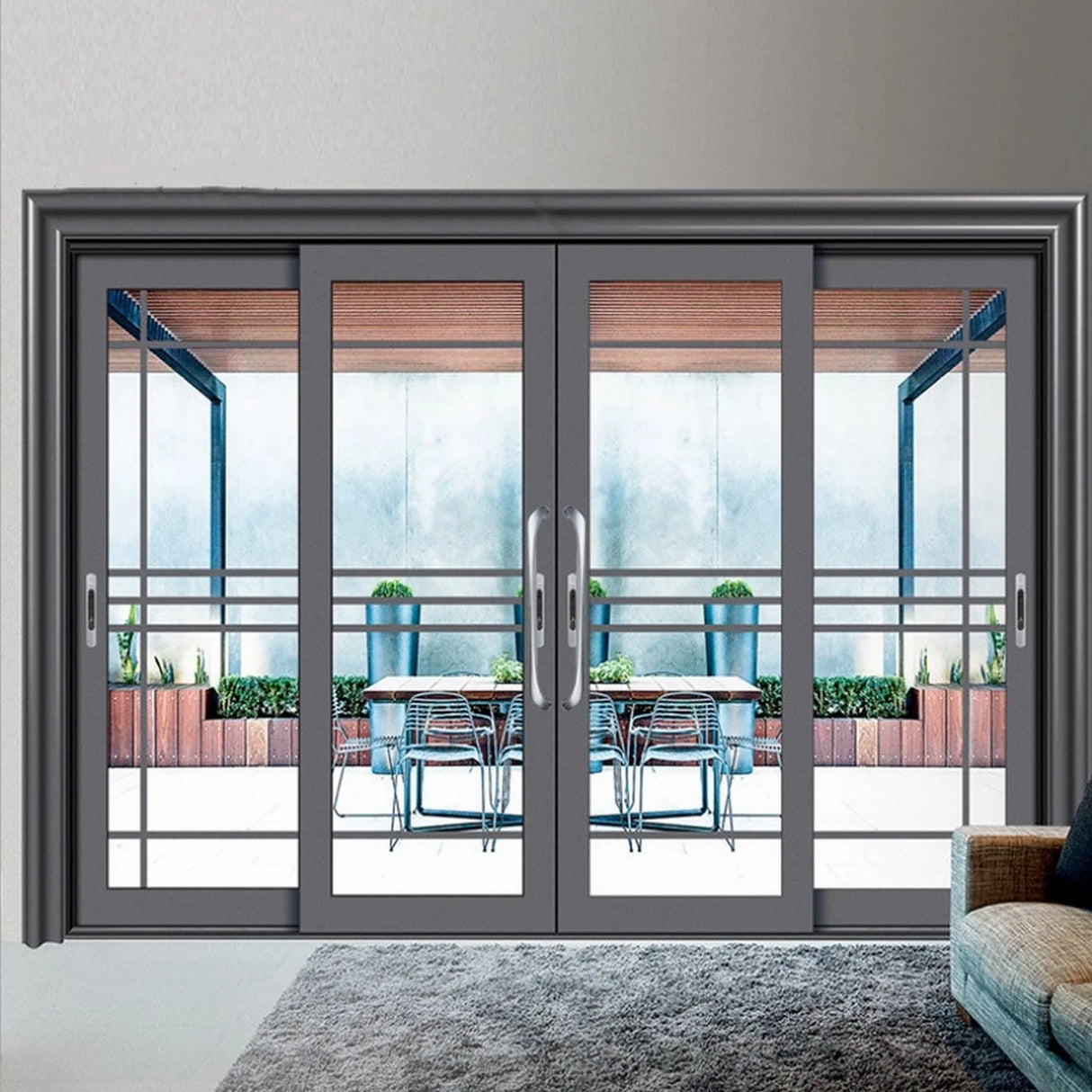 72" x 80" Aluminum Sliding Door