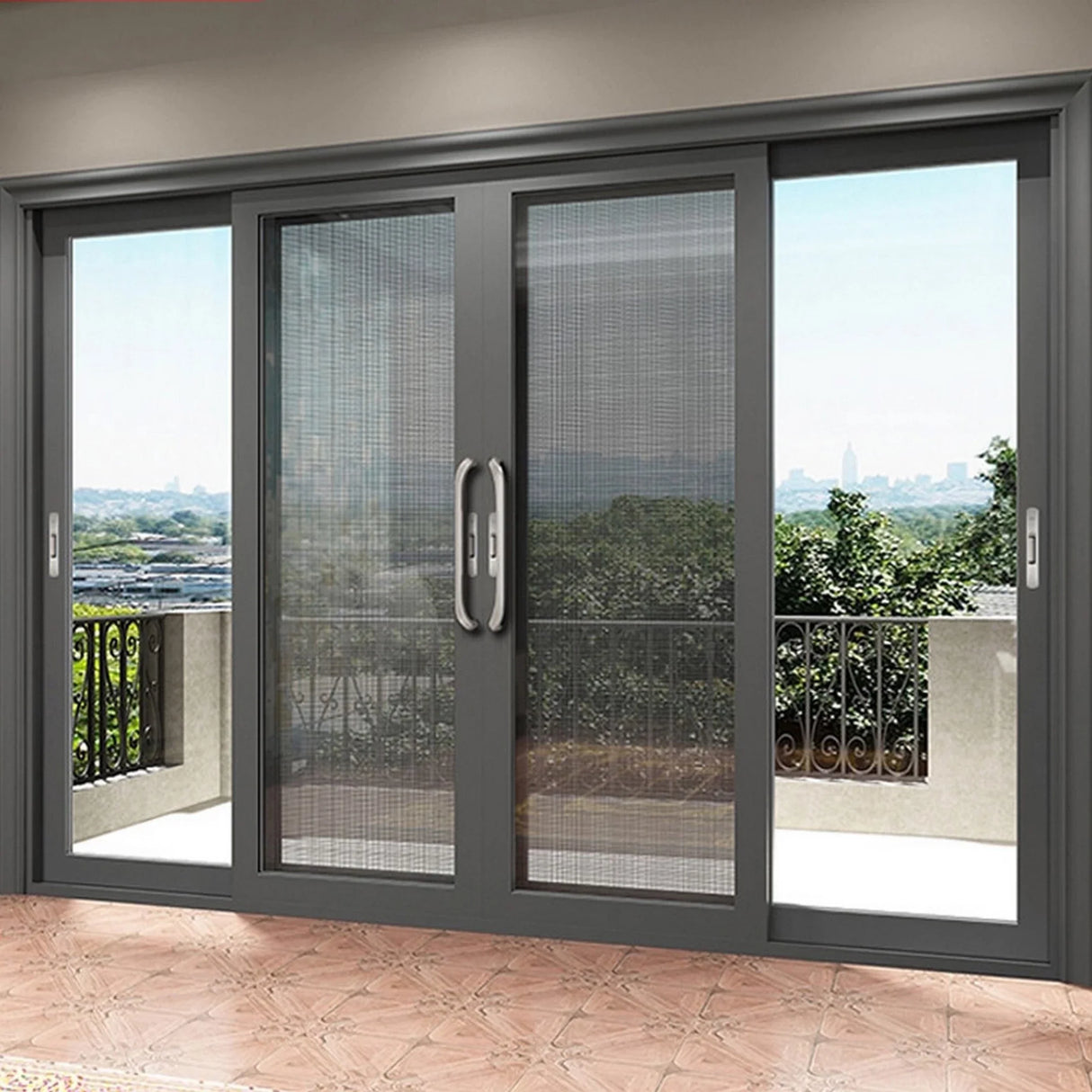 120" x 96" Aluminum Sliding Door