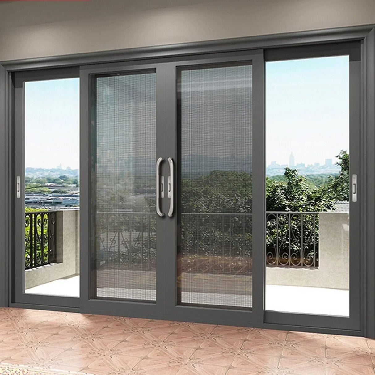 96" x 96" Aluminum Sliding Door